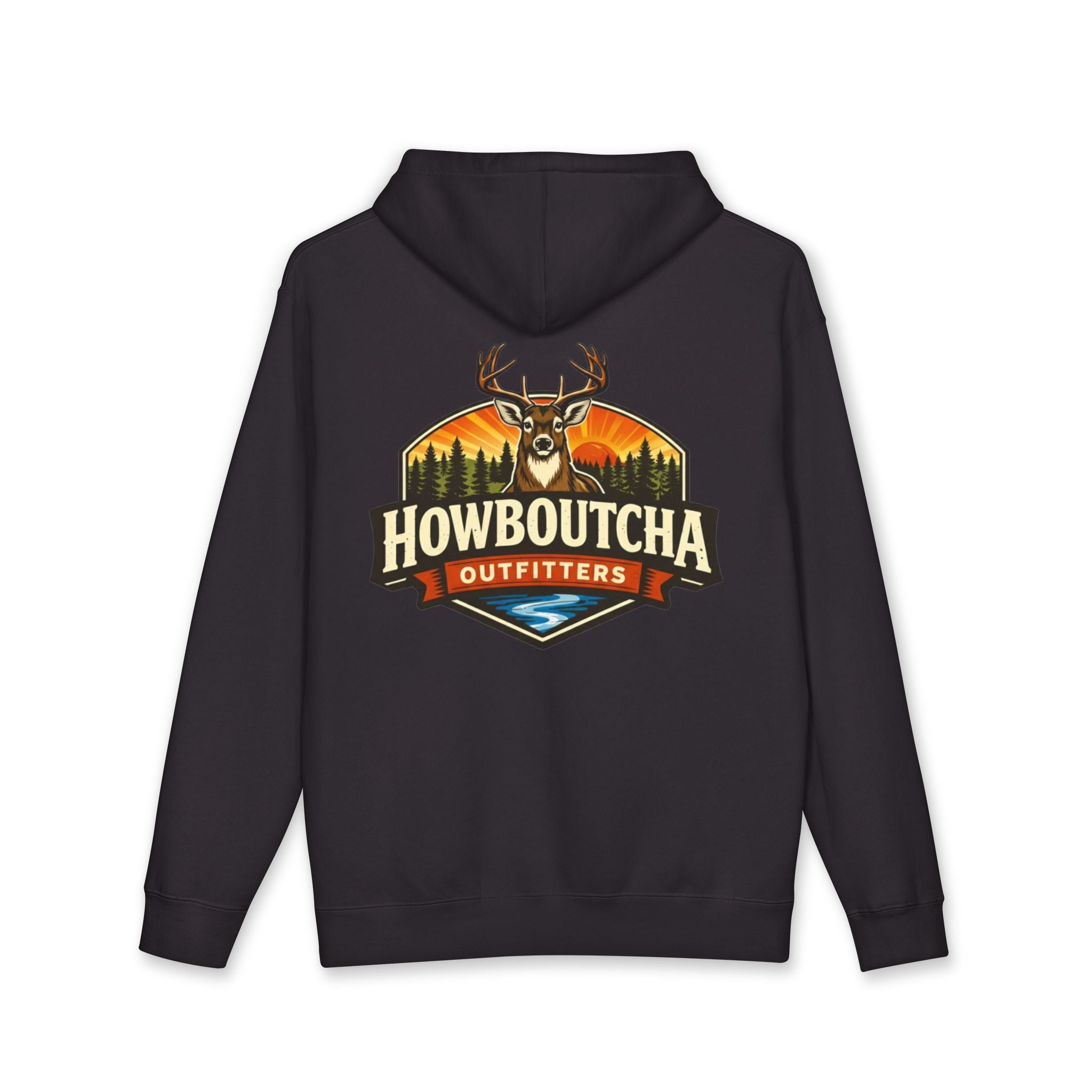 Howboutcha Outfitters Camo Hoodie — Flagship Logo Pullover