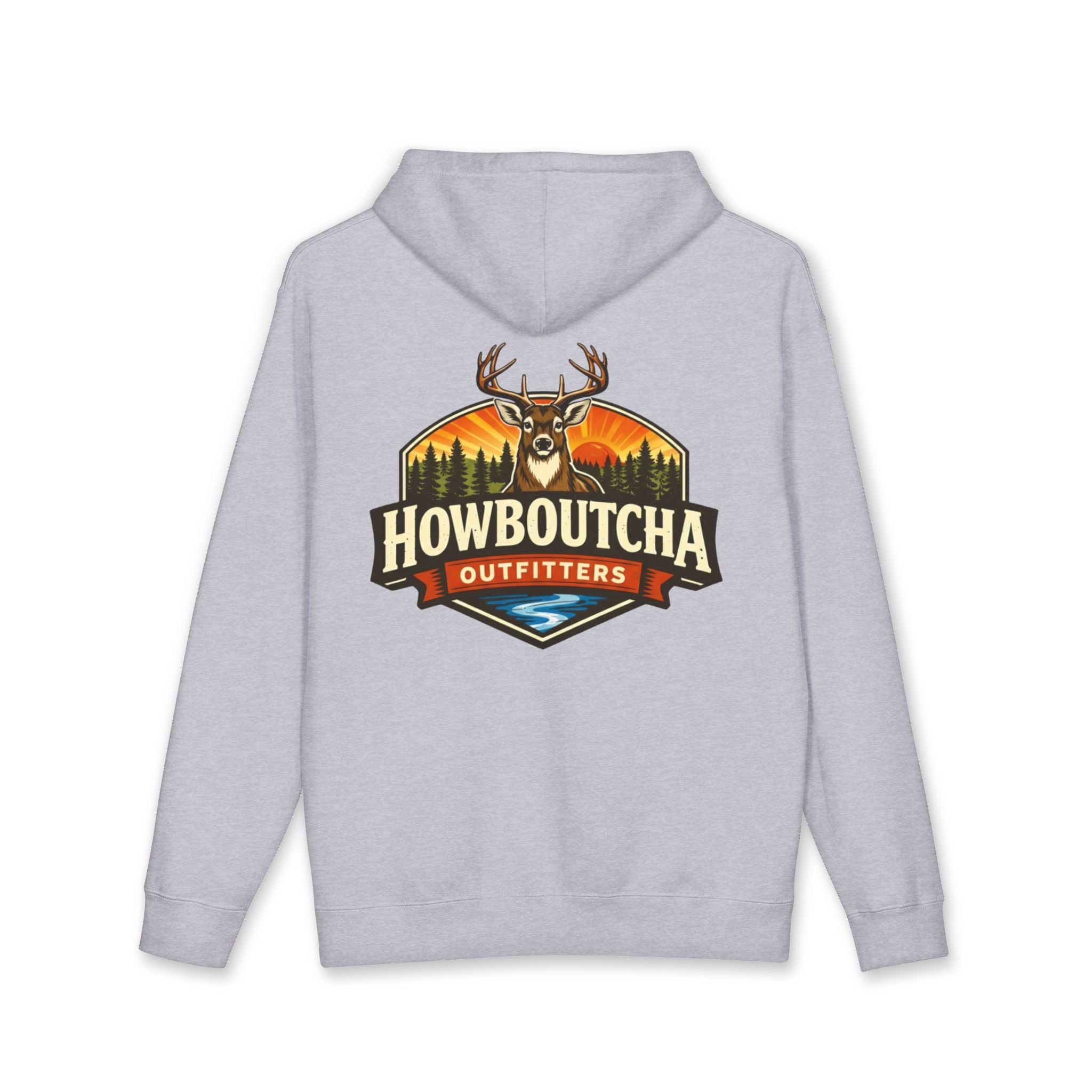 Howboutcha Outfitters Camo Hoodie — Flagship Logo Pullover