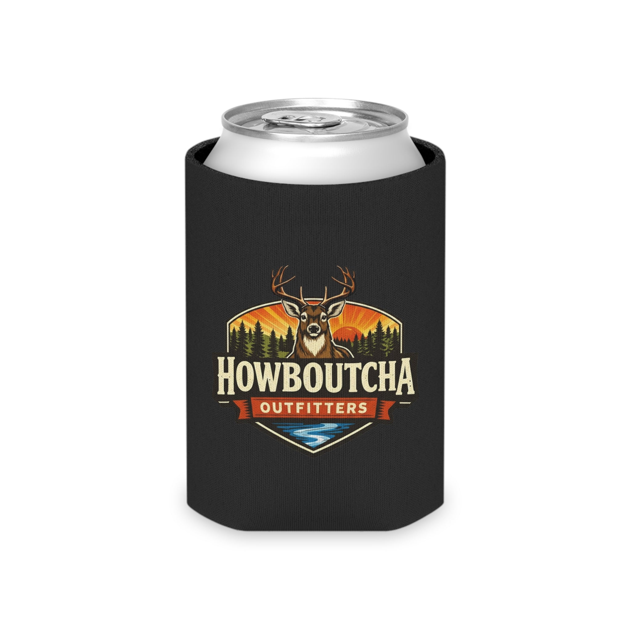 Howboutcha Outfitters Can Cooler – Deer Logo Beverage Koozie
