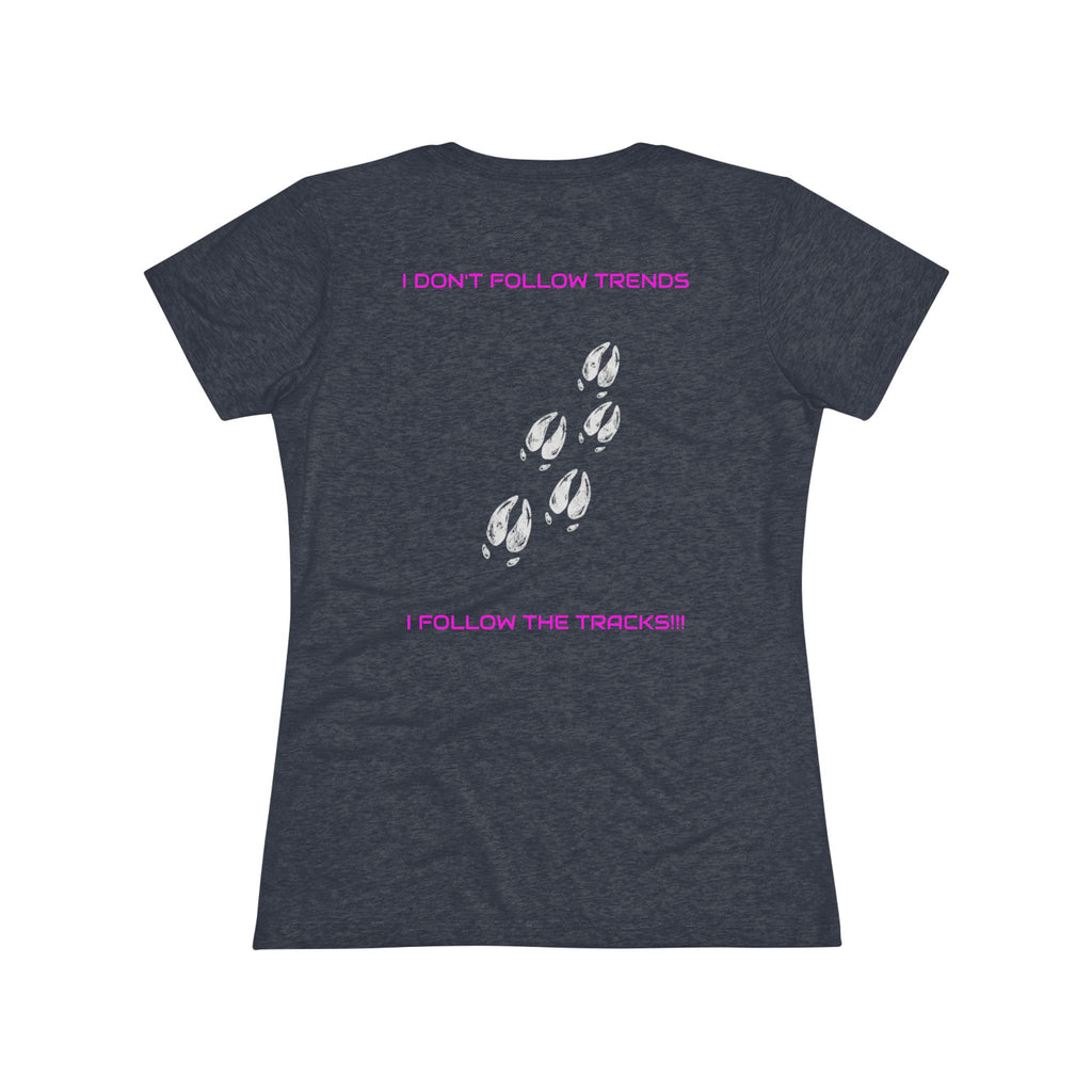 Women's Tee — 'I Don't Follow Trends, I Follow The Tracks'