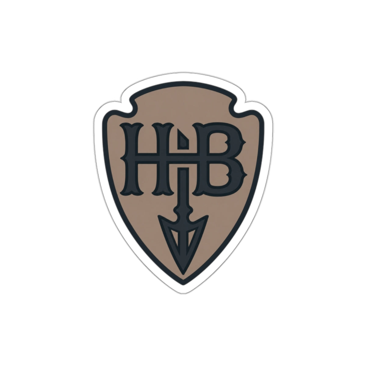 HowBoutcha Branded Arrowhead Die-Cut Sticker