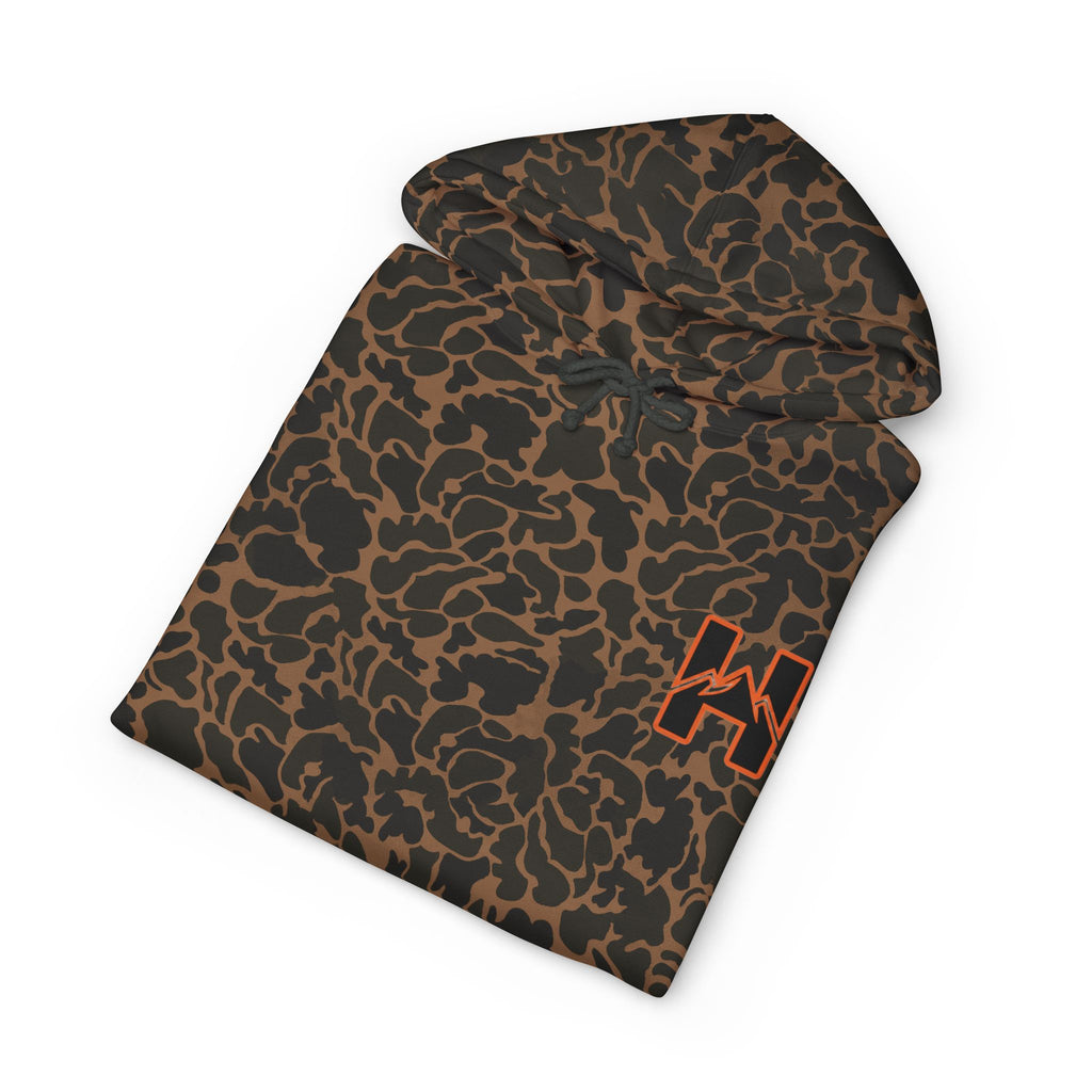 Howboutcha Outfitters Camo Hoodie — Flagship Logo Pullover