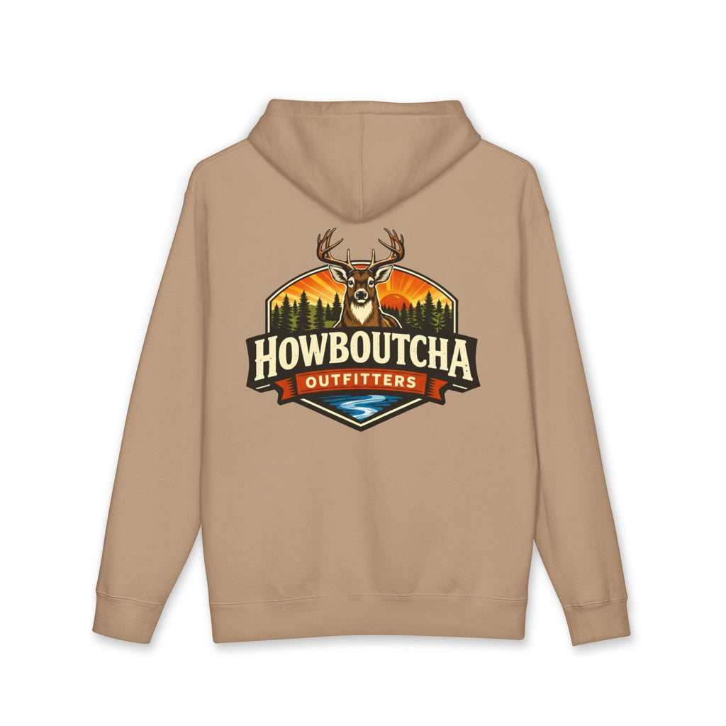 Howboutcha Outfitters Camo Hoodie — Flagship Logo Pullover