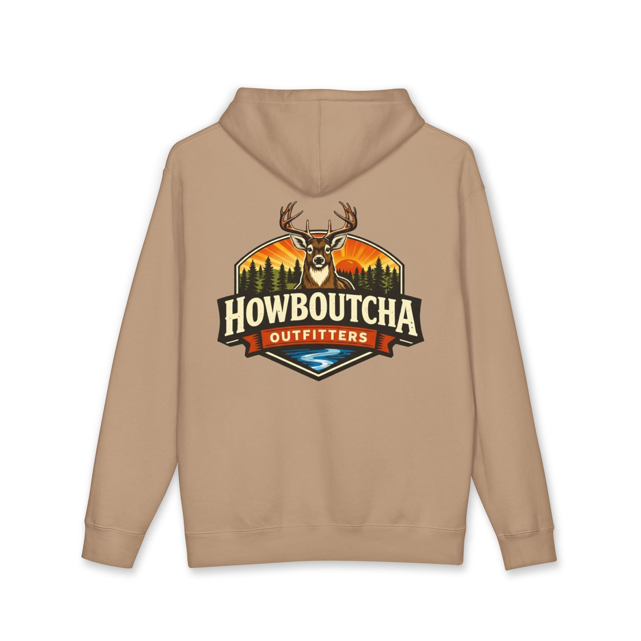 Howboutcha Outfitters Camo Hoodie — Flagship Logo Pullover