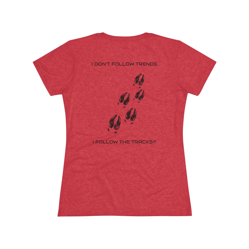 Women's Tee — 'I Don't Follow Trends, I Follow The Tracks'