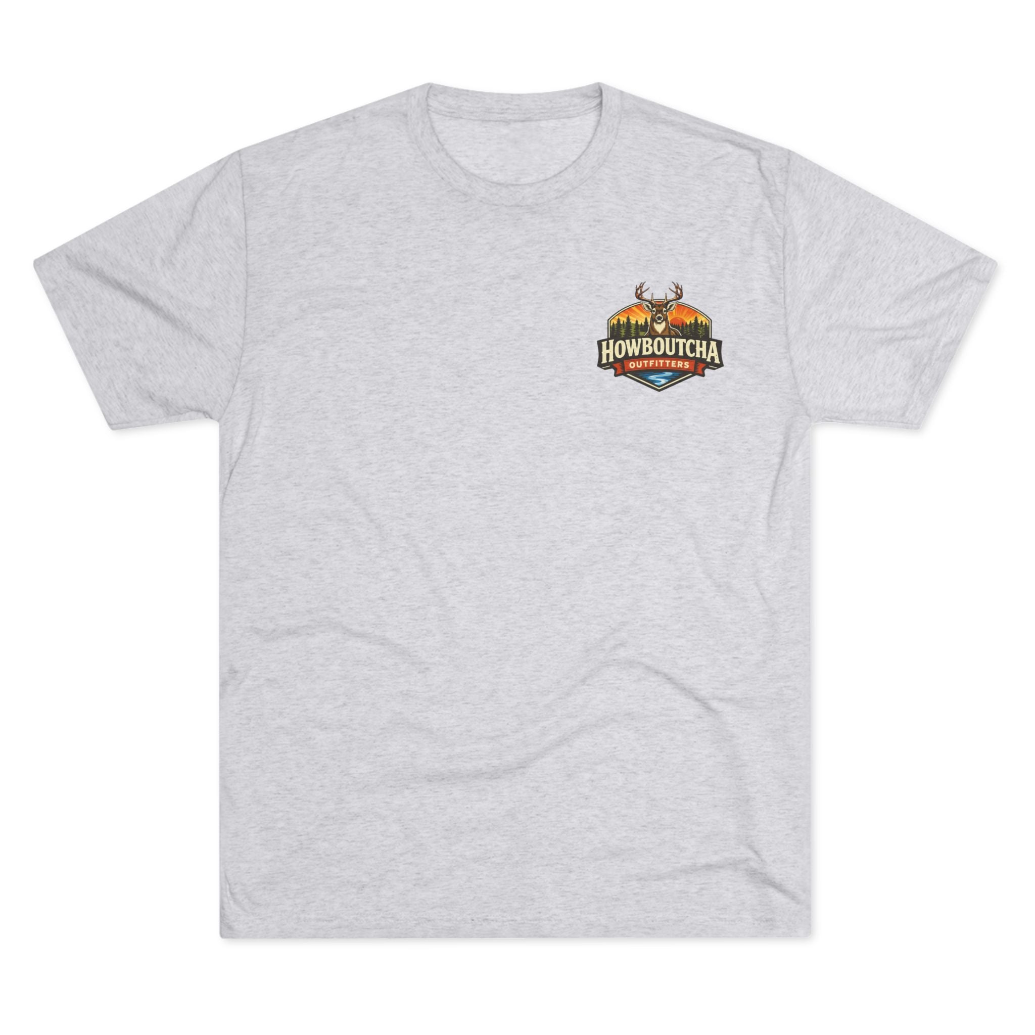 Howboutcha Logo Tee — “High Ground Settled Mind Lethal Intent”