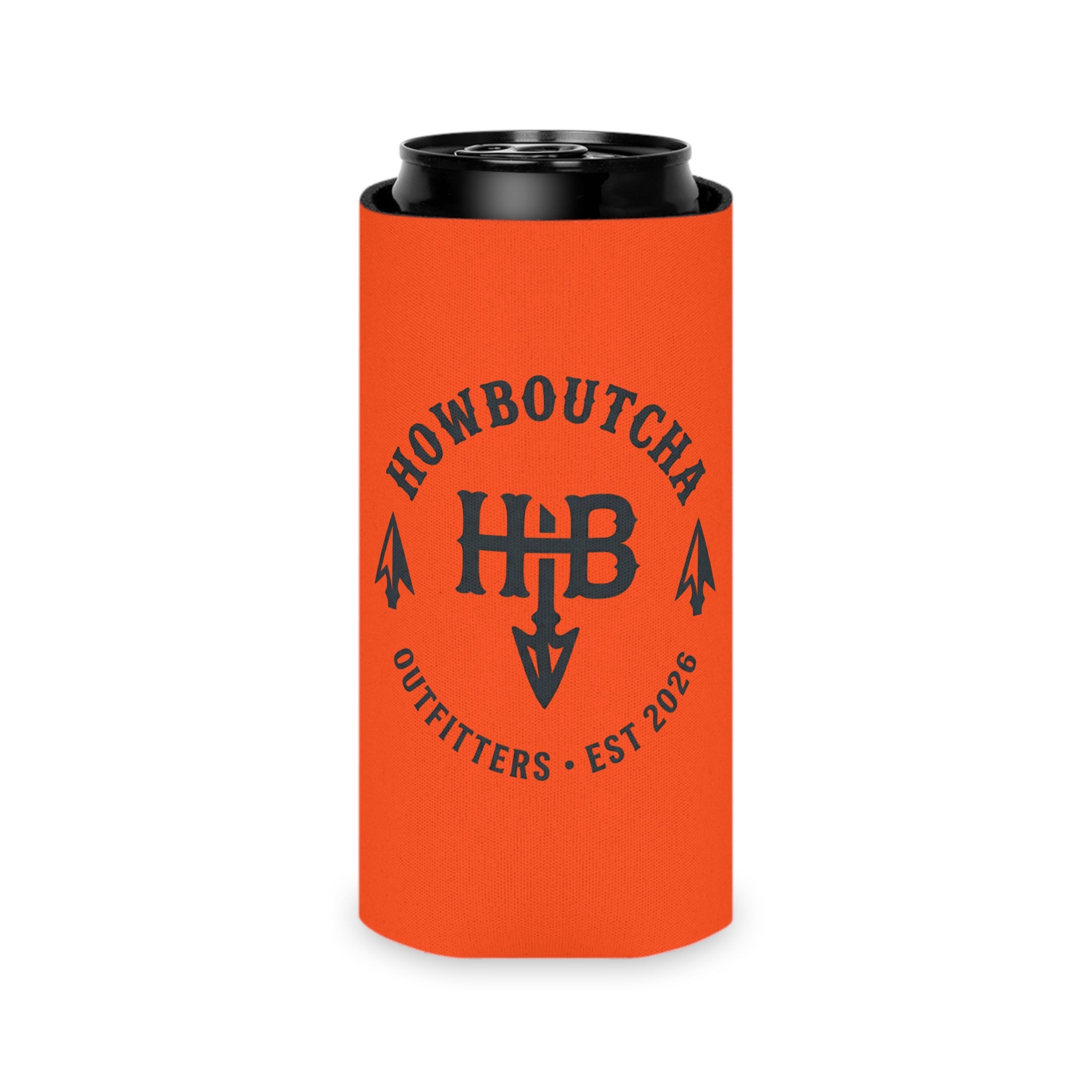 HB Shield Logo Orange Beer Koozie