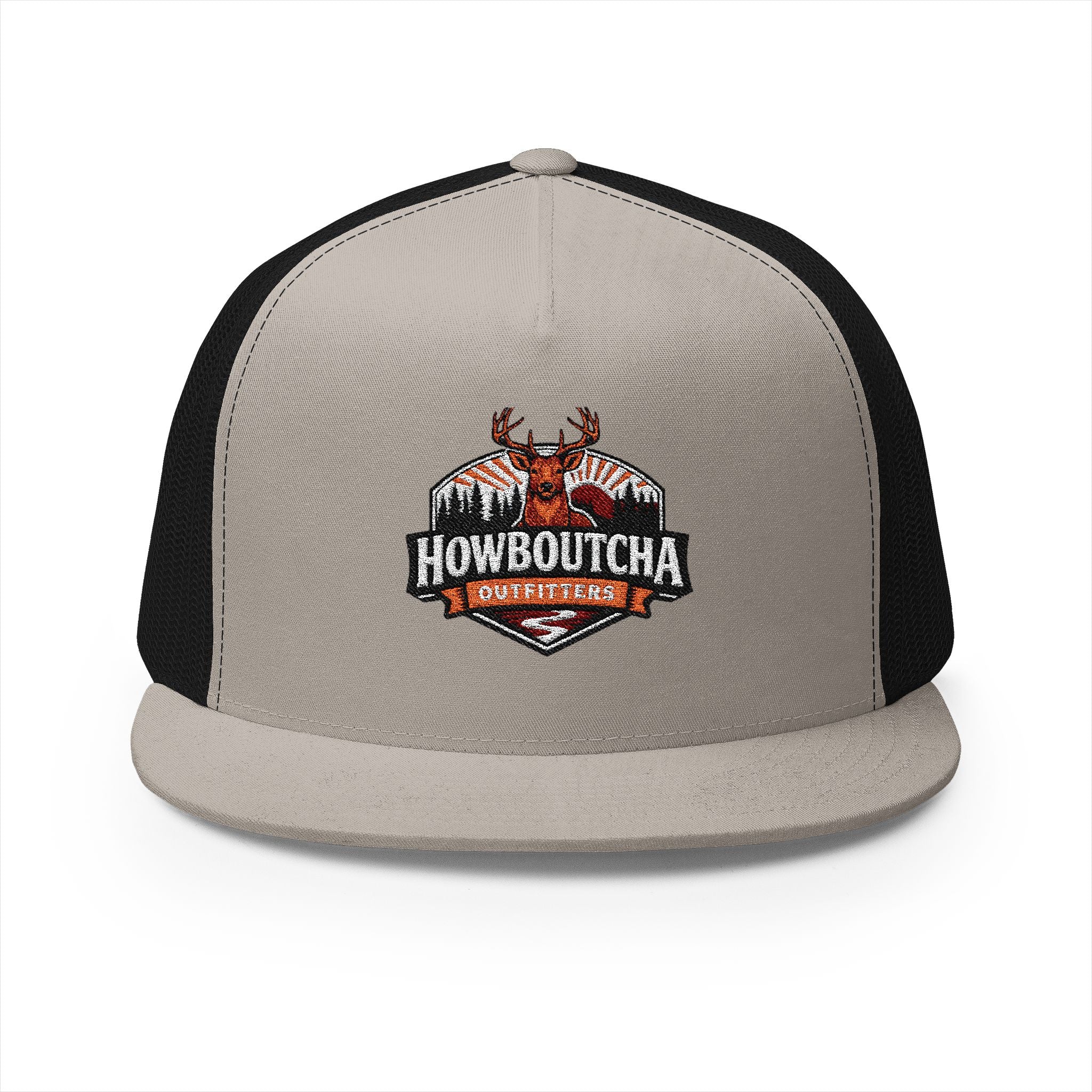 Trucker Cap — Retro 'Roads & Route' Embroidered Patch Hat