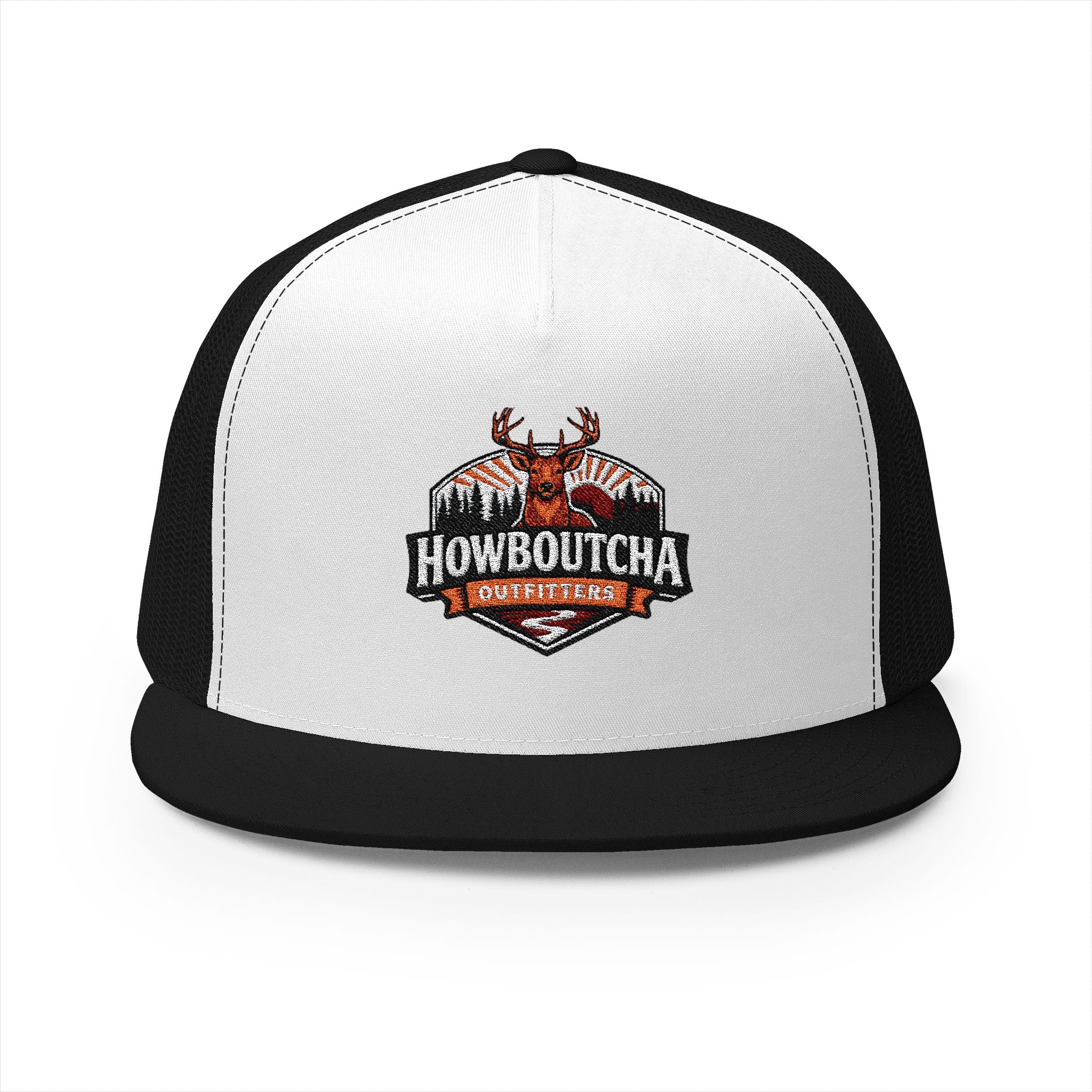 Trucker Cap — Retro 'Roads & Route' Embroidered Patch Hat