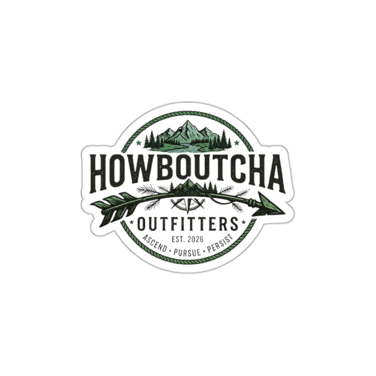 Die-Cut Sticker — Howboutcha Outfitters Logo Sticker