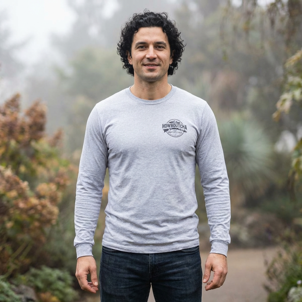 Button Buck Long Sleeve Tee — Vintage HB Logo Chest & 'Stalking Grace' Back Print