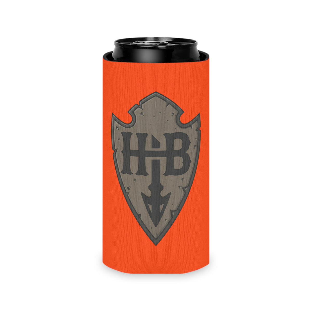 HB Shield Logo Orange Beer Koozie