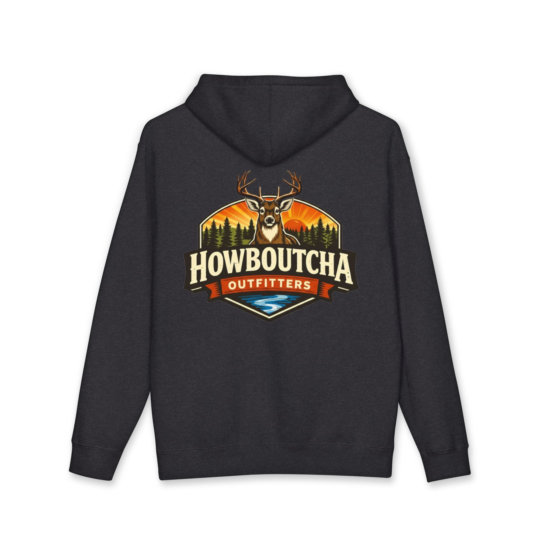 Howboutcha Outfitters Camo Hoodie — Flagship Logo Pullover