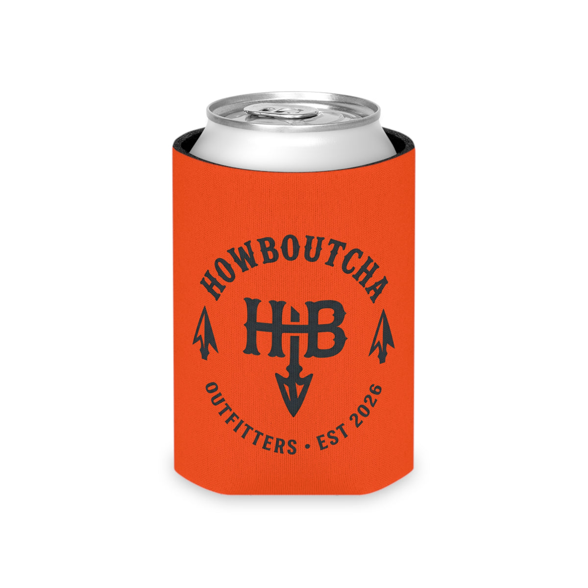 HB Shield Logo Orange Beer Koozie