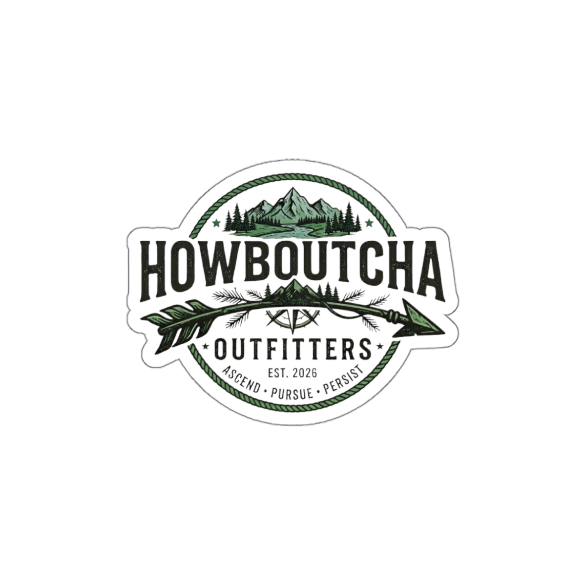 Die-Cut Sticker — Howboutcha Outfitters Logo Sticker